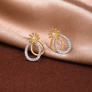 Sparkly Bloom Diamond Stud Earrings