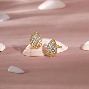 Radiant Curve Diamond Stud Earrings