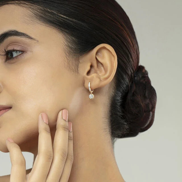 Dazzling Chic Gold & Diamond Hoop Earrings