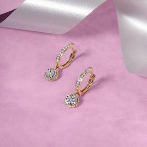 Dazzling Chic Gold & Diamond Hoop Earrings