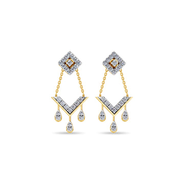 Chevron Diamond Earring