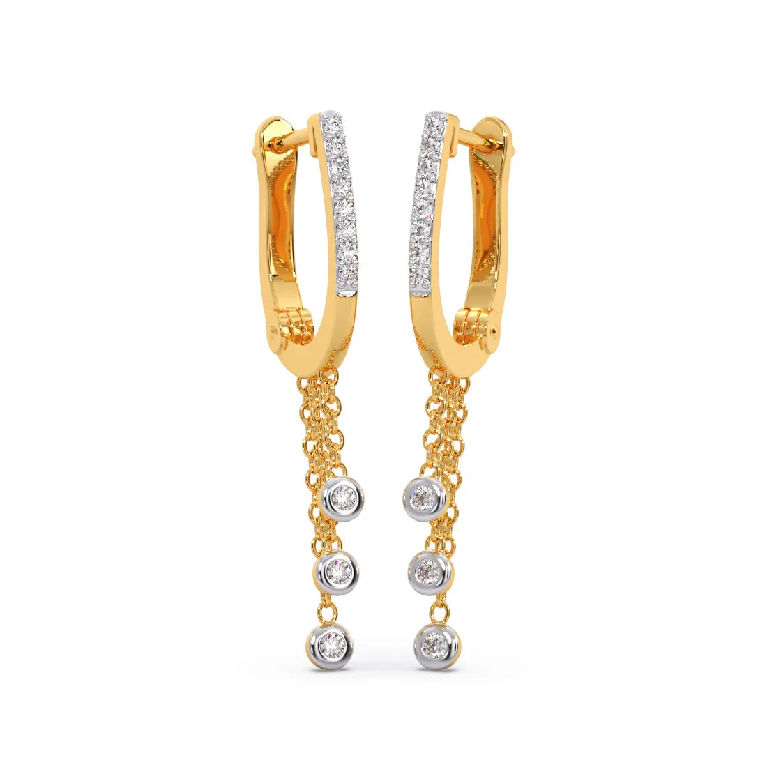 Anshu Diamond Hoop Earrings