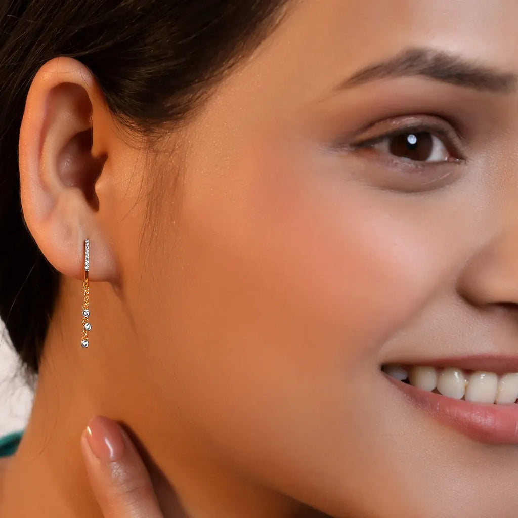 Anshu Diamond Hoop Earrings