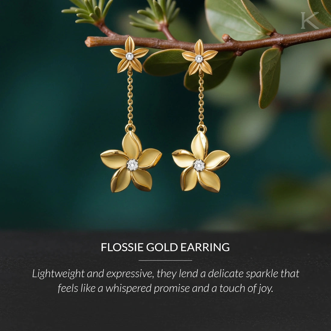 Flossie Gold Earring